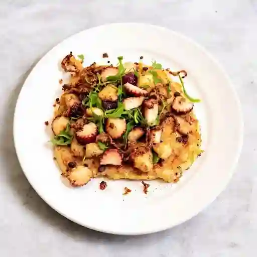 Pizza Pulpo y Puerro