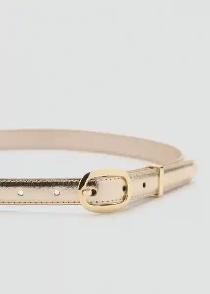 Cinturón Lámina Oro Talla M Mujer Mango
