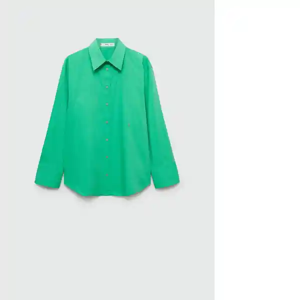 Camisa Paris Verde Talla L Mujer Mango