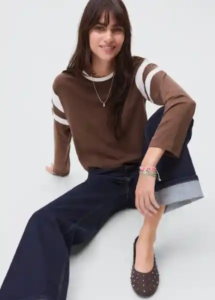 Camiseta Chocolat Marrón Talla 20 Teen Niñas Mango