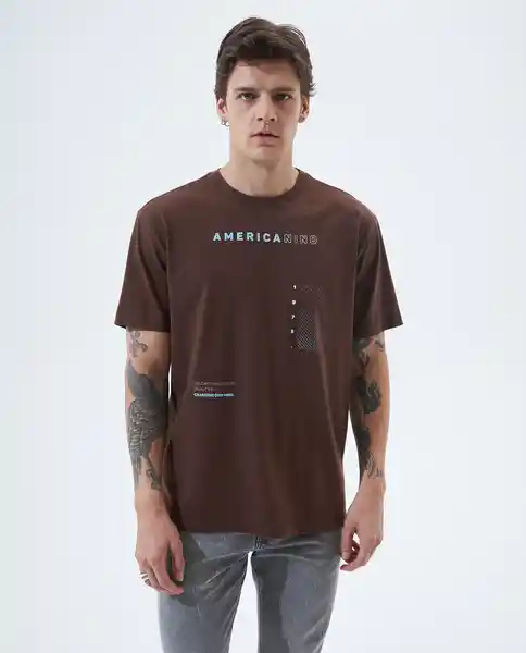 Camiseta Hombre Verde Talla XS 841F009 Americanino