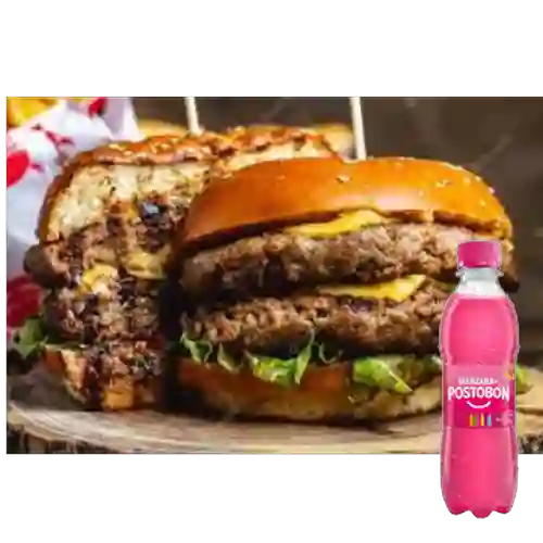 Combo Endiablada Doble Carne + Postobón Manzana 250 ml