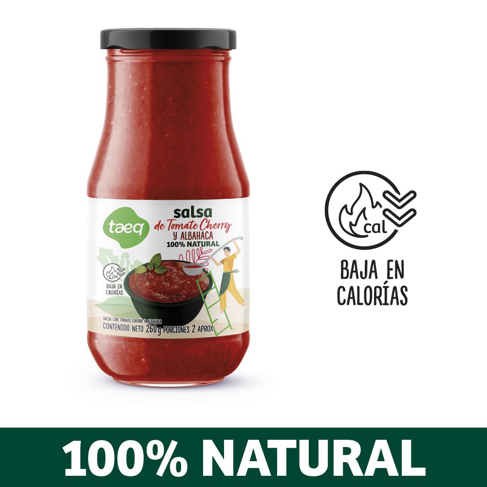Taeq Salsa de Tomate Cherry y Albahaca 260 g