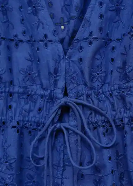 Blusa Zelda Azul Talla S Mujer Mango