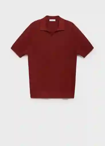 Camiseta Polo Fluid Cereza Talla M Hombre Mango