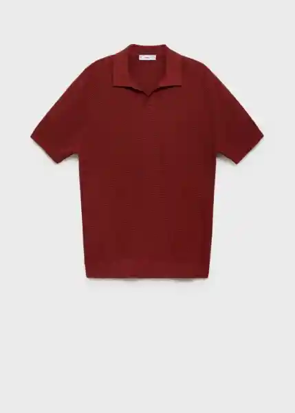 Camiseta Polo Fluid Cereza Talla M Hombre Mango