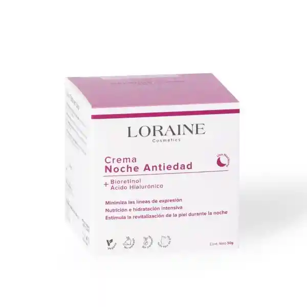 Loraine Cosmetics Crema Noche Biorerinol + Ácido Hialurónico