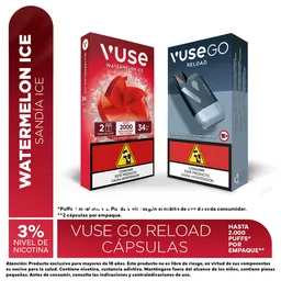 Vuse Go Vapeador Reload Black + Cápsula Watermelon 34 mg