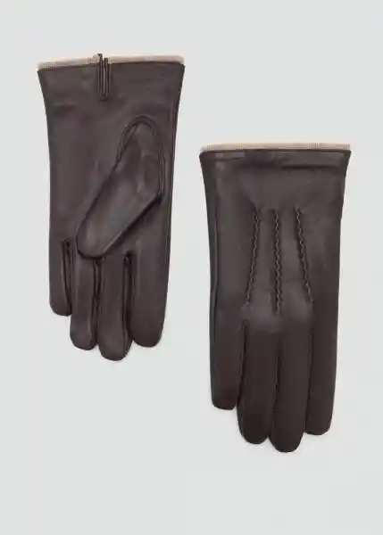 Guantes Zigzag Marrón Talla XL Hombre Mango