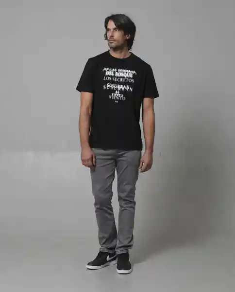 Camiseta Hombre Negro Talla L 109G000_NEG194007 Rifle