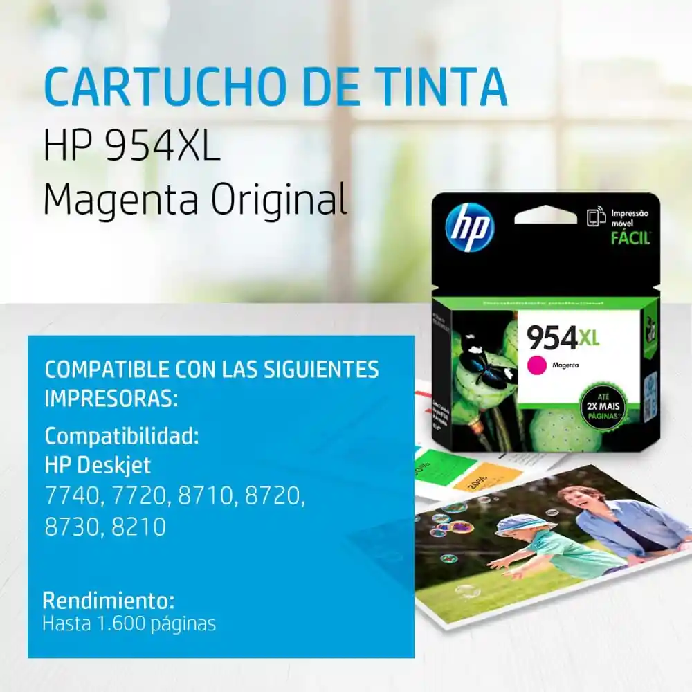 Hp Cartucho de Tinta 954Xl Magenta