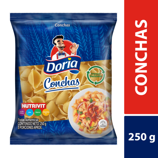 Doria Pasta en Forma de Conchas 250 g