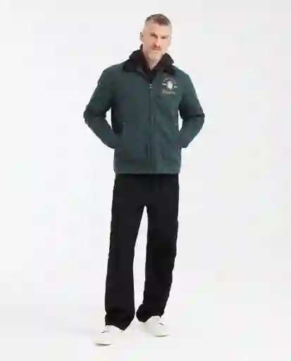 Chaqueta Aviator Graphic Verde Nafta Ultraoscuro L Chevignon