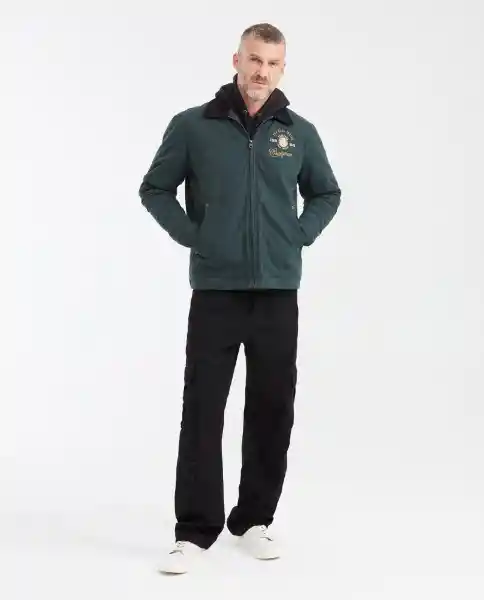 Chaqueta Aviator Graphic Verde Nafta Ultraoscuro L Chevignon