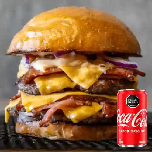 Combo Hamburguesa la 300 + Coca Cola Original 235 ml