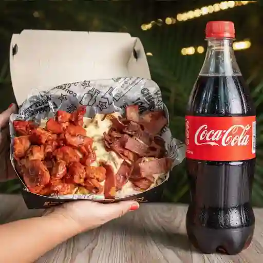 Combo la cachetona + coca litro 1/2