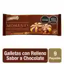 Moments Galletas con Relleno Sabor a Chocolate