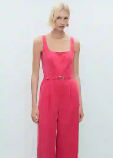 Enterizo Mono Lionela Fresa Talla L Mujer Mango