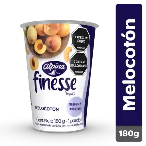 Finesse Yogurt con Probióticos Sabor Melocotón