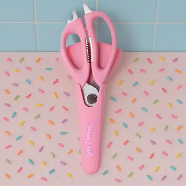 Tijera de Cocina Multiusos Serie Mis Pastelitos Rosa Miniso