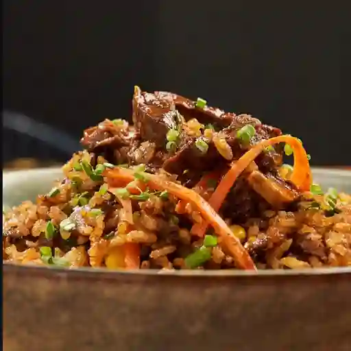 Arroz teriyaki lomo