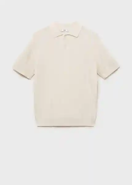 Camiseta Polo Gelat Crudo Talla S Hombre Mango