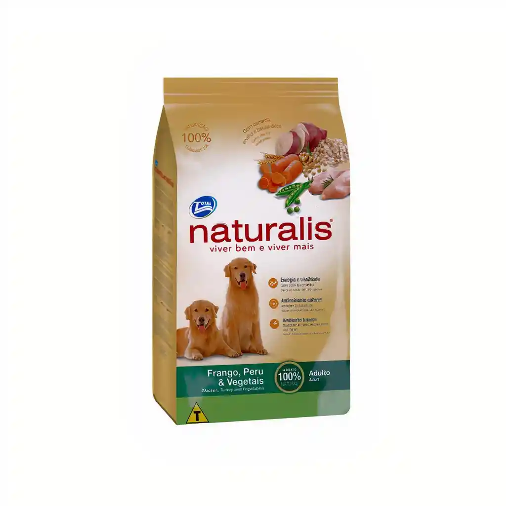 Naturalis Alimento Para Perro Adulto Pollo, Pavo & Vegetales 2 Kg