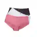 Secret Lili Pink Panty Íntima Algodón Encaje Talla M