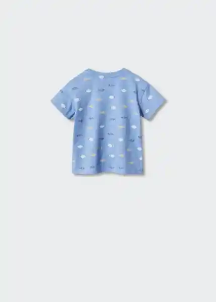 Camiseta Peces Azul Talla 71 Niños Mango
