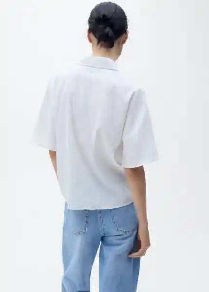 Camisa Pai Off White Talla S Mujer Mango