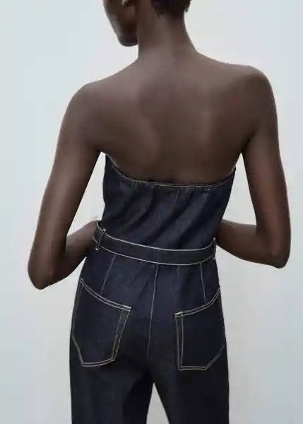 Enterizo Mono Cally Tejano Soft Talla M Mujer Mango