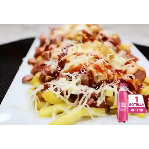 Combo SALCHI PORKY + Postobón Manzana 400 ml