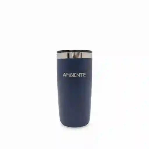 Vaso Doble Pared Acero Azul Oscuro 320 mL Ambiente Gourmet