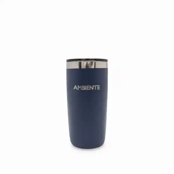 Vaso Doble Pared Acero Azul Oscuro 320 mL Ambiente Gourmet