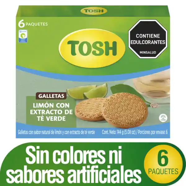 Tosh Galleta Con Sabor a Limón y Con Extracto de té Verde