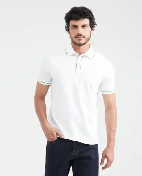 Camiseta Polo Contrast Details Crudo Prístino Claro L Chevignon