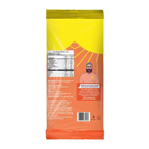 Bombón de Chocolate Relleno de Mantequilla Maní Supermundo 24 g