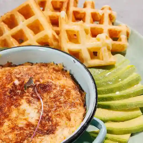 Waffles y Huevos Especiales