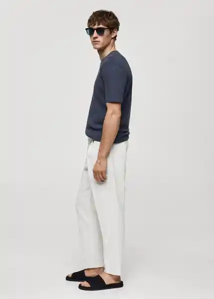 Pantalón Mud Offwhite Talla 44 Hombre Mango