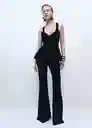 Top Cinnamon Negro Talla XS Mujer Mango