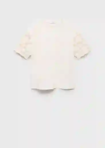 Camiseta Petunia Blanco Talla S Mujer Mango