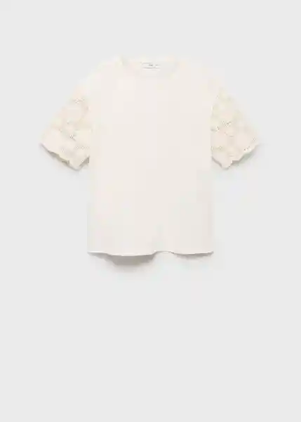 Camiseta Petunia Blanco Talla S Mujer Mango