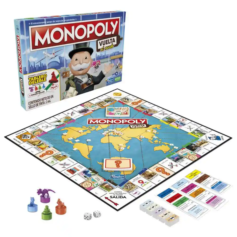 Monopoly Juego de Mesa Vuelta Al Mundo