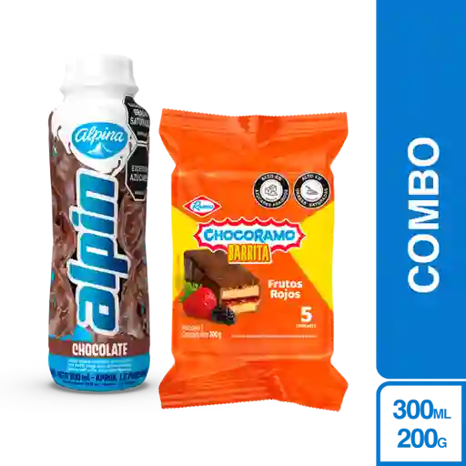 Combos Plus One: Alpina Chocolate Botella + Chocorramo