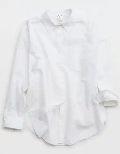 Camisa Aerie Blanco Talla X-SMALL 1767100 American Eagle