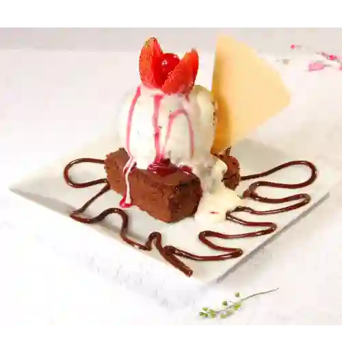 Brownie con Helado