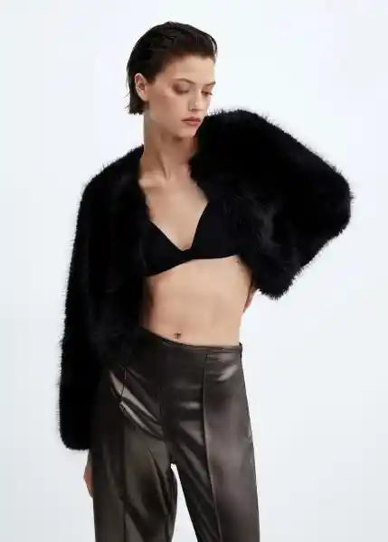 Pantalón Palax Plata Talla 34 Mujer Mango