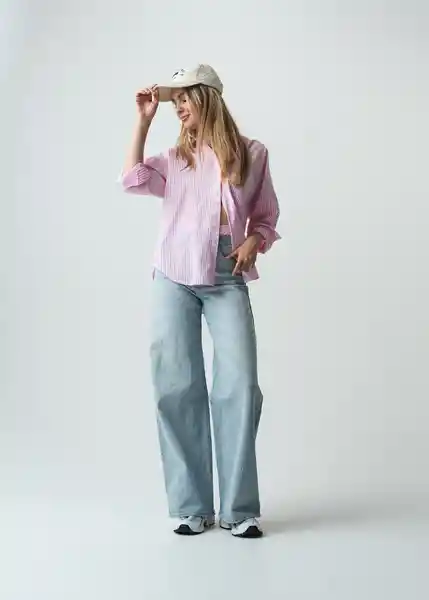 Camisa Sira Mujer Rosa Bonbon Claro T S 012G385 Naf Naf
