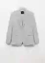 Blazer Americana Bowery Gris Talla M Mujer Mango