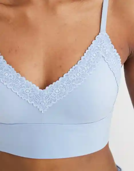 American Eagle Bralette Triangular Sunnie Azul Mónaco Talla M